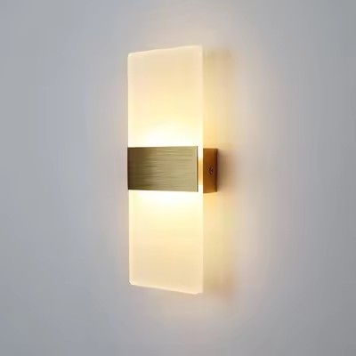 Modern LED Wall Sconce Lamp Up Down Lighting Acrylic Cube Lamp Fixture Flush Mounted Indoor Luxury Wall LED Light