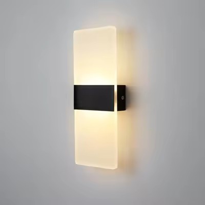 Modern LED Wall Sconce Lamp Up Down Lighting Acrylic Cube Lamp Fixture Flush Mounted Indoor Luxury Wall LED Light