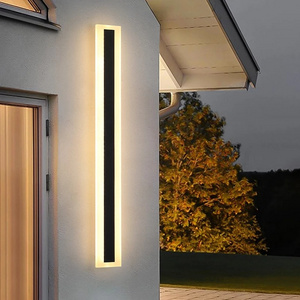 RGB Dimmable Porch Sconce Indoor Outdoor Long Strip LED Wall Lamp