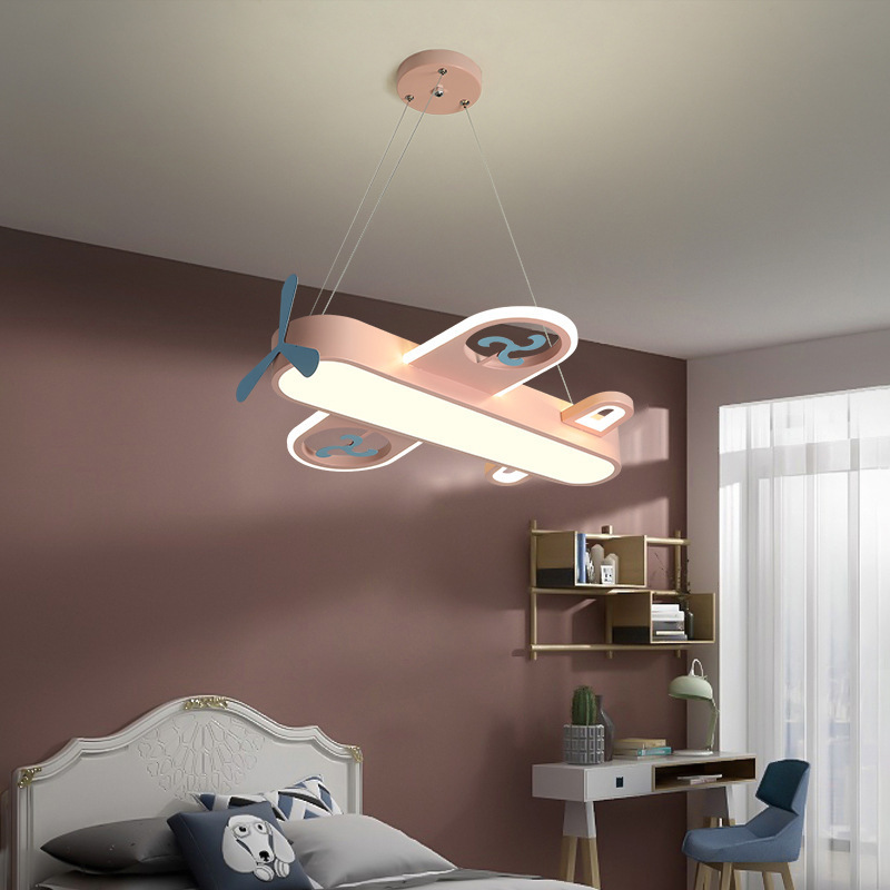 New Cartoon Airplane Pendant Light Home Room Ceiling Lights Kids LED Chandelier Lighting Modern For Bedroom