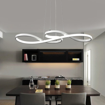 Modern Kitchen Island LED Chandelier Bar Table Dining Room Decor Hanging Lights Dimming Living Room LED Cord Pendant Lamp