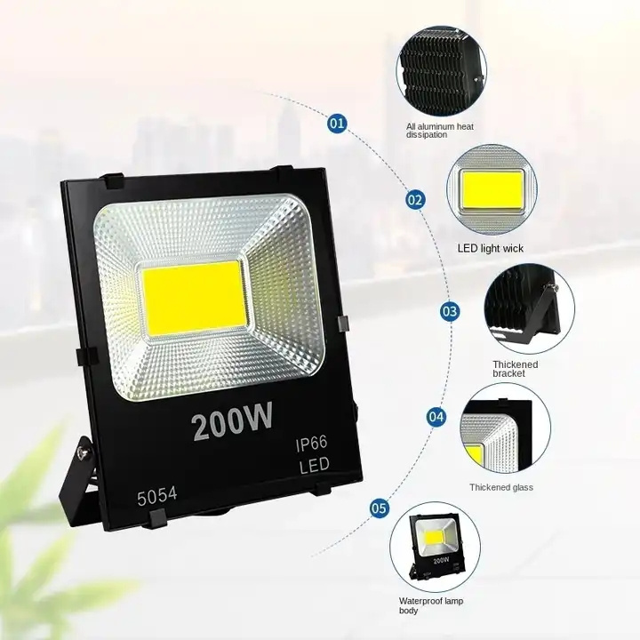 High Power 500w led flood light 100W 50W 30W 20W 10W Slim IP65 Waterproof Outdoor LED Floodlight COB Flood Light Spotlights