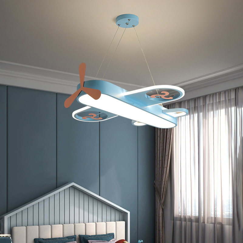 New Cartoon Airplane Pendant Light Home Room Ceiling Lights Kids LED Chandelier Lighting Modern For Bedroom