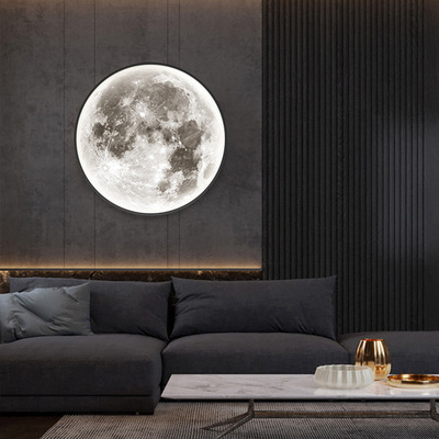 Creative Universe Moon Wall Lamp For Bedroom Modern Living Room Bedside Led Earth Chandelier Stairs Aisle Wall Background Light