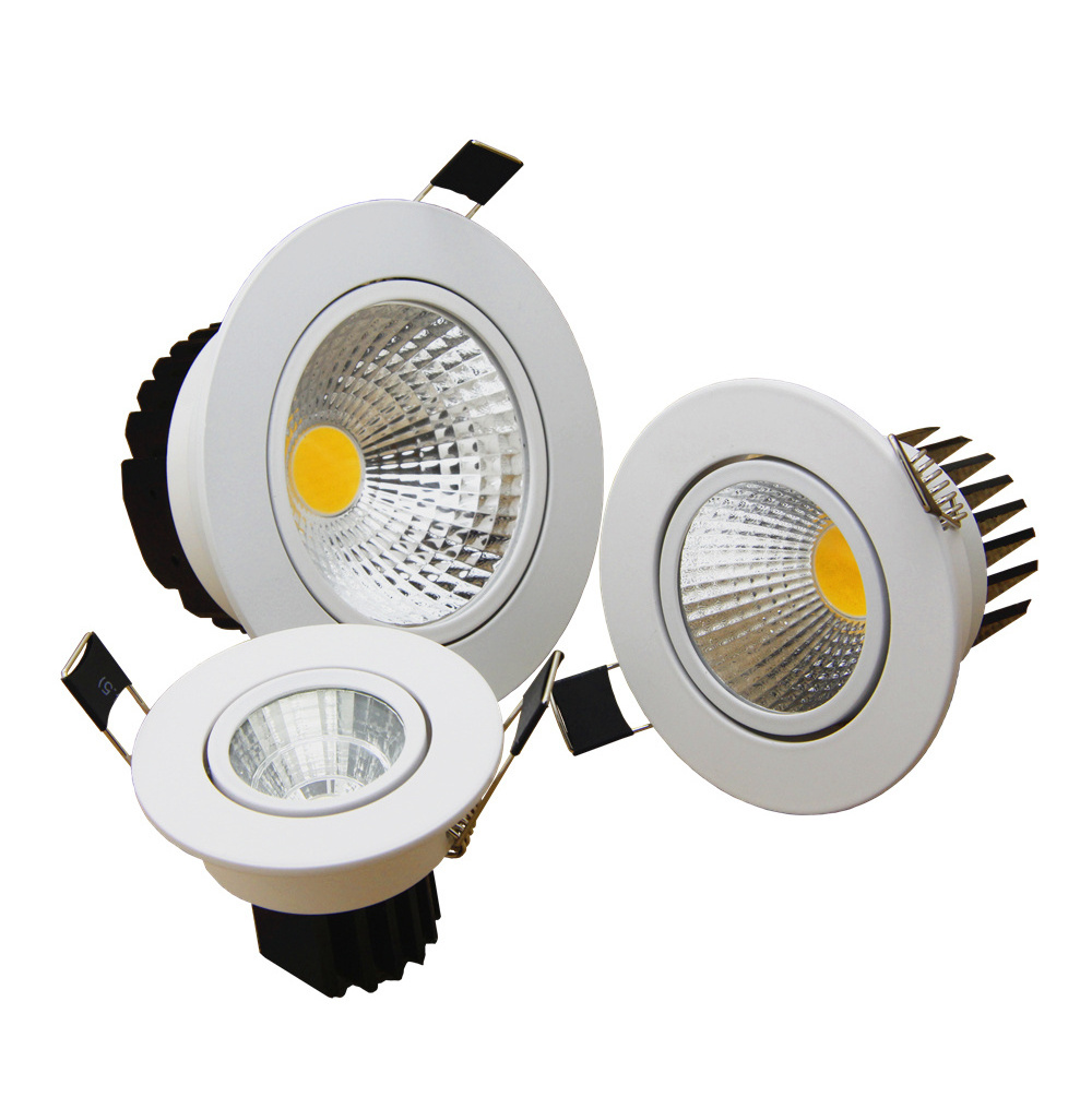 0-10V Dali Dimmable Adjust Ceiling Spotlight 3W 5W 10W 15W 20W 30W 40W Recessed COB LED Downlight