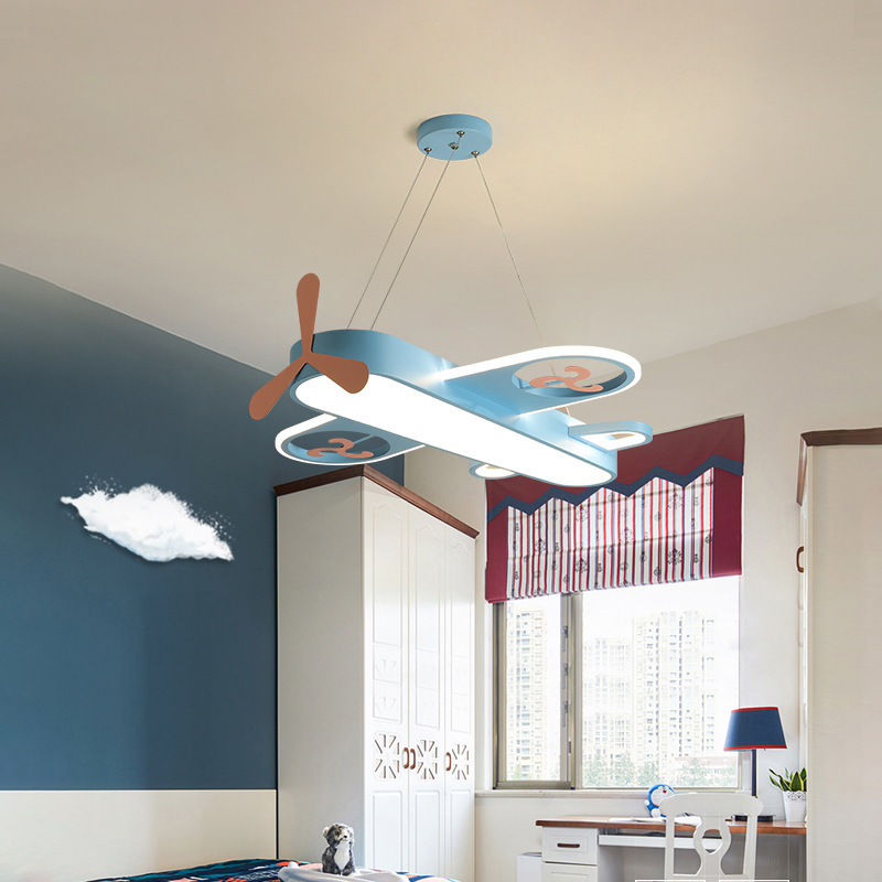 New Cartoon Airplane Pendant Light Home Room Ceiling Lights Kids LED Chandelier Lighting Modern For Bedroom