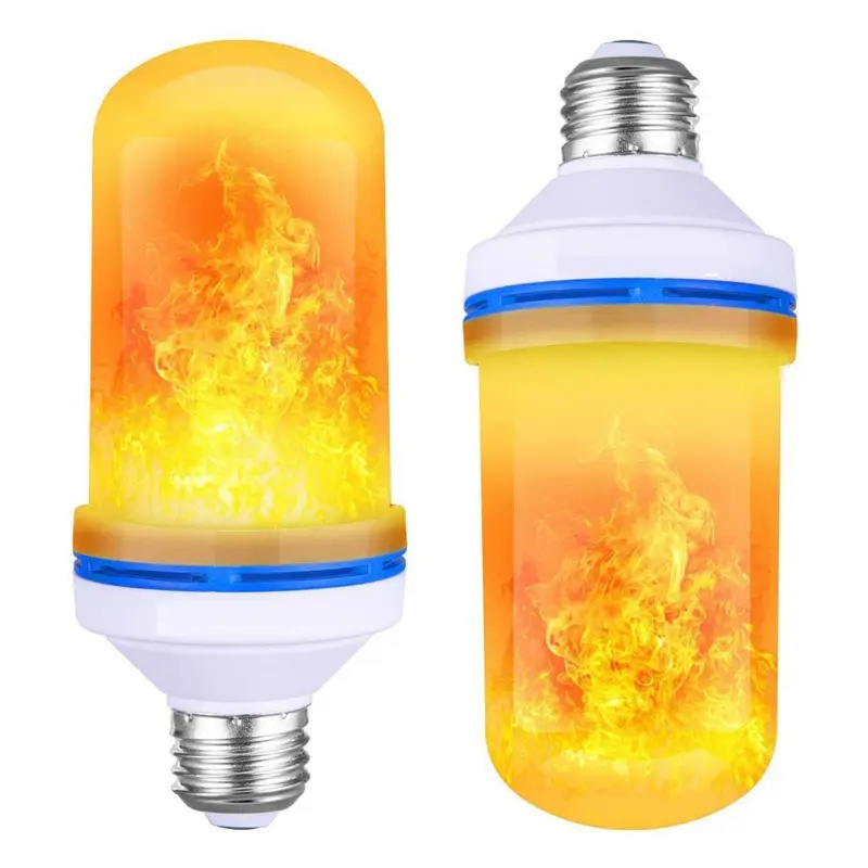 LED Flame Bulb Fire RGB Lamp Corn Bulb Flickering LED Light Dynamic Flam 6W for Holiday Decorative Lighting