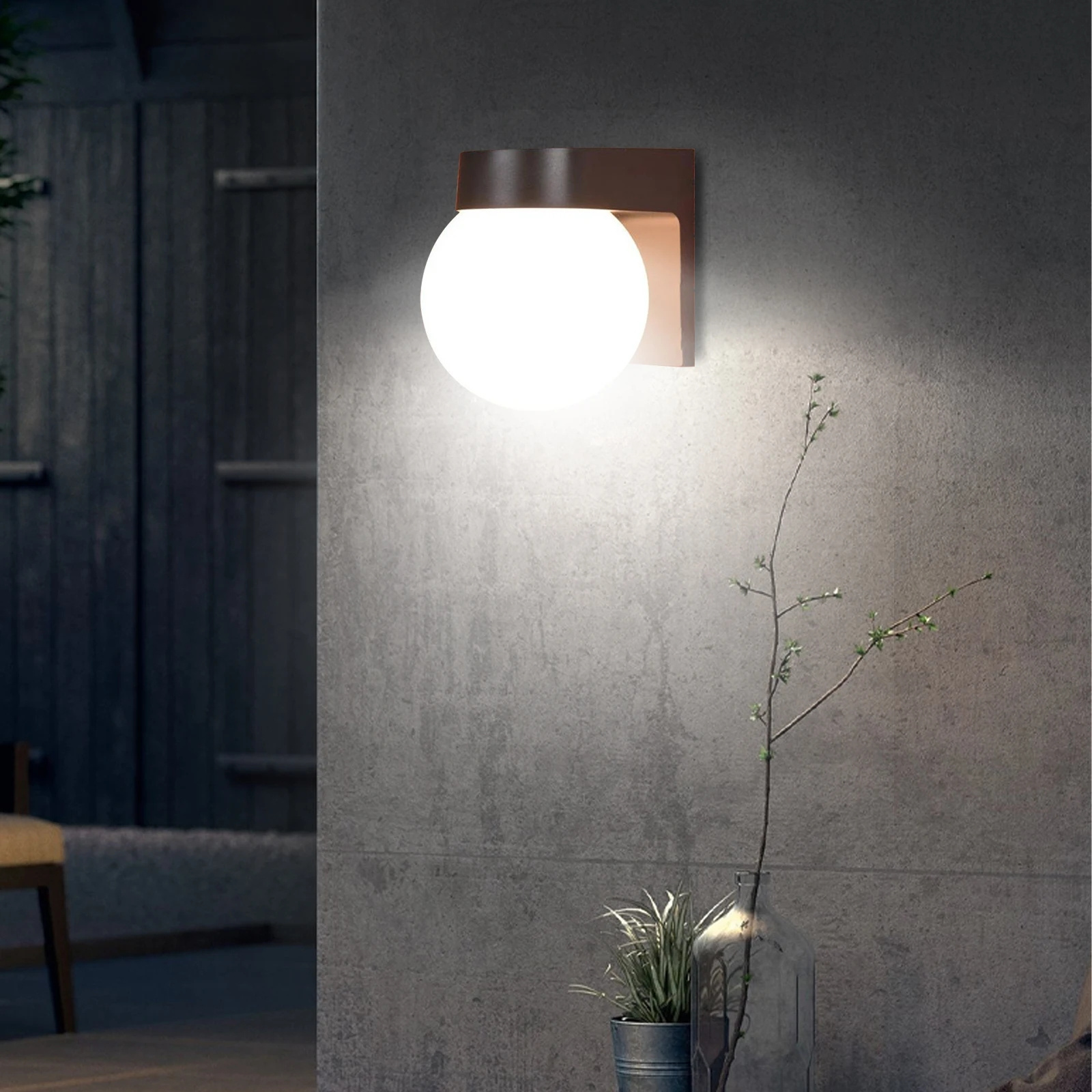 Simple Luxury Indoor Outdoor Wall Lamp Fixture Porch Waterproof E27 Surface Mounted Garden Wall LED Light