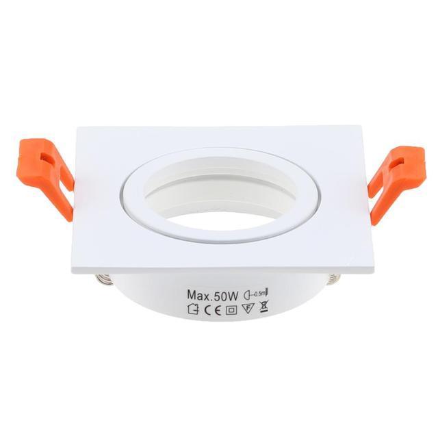 Indoor Die Casting GU10 Frame Recessed Led Down Light Fixture 83*83Mm MR16 GU10 Downlight Housing