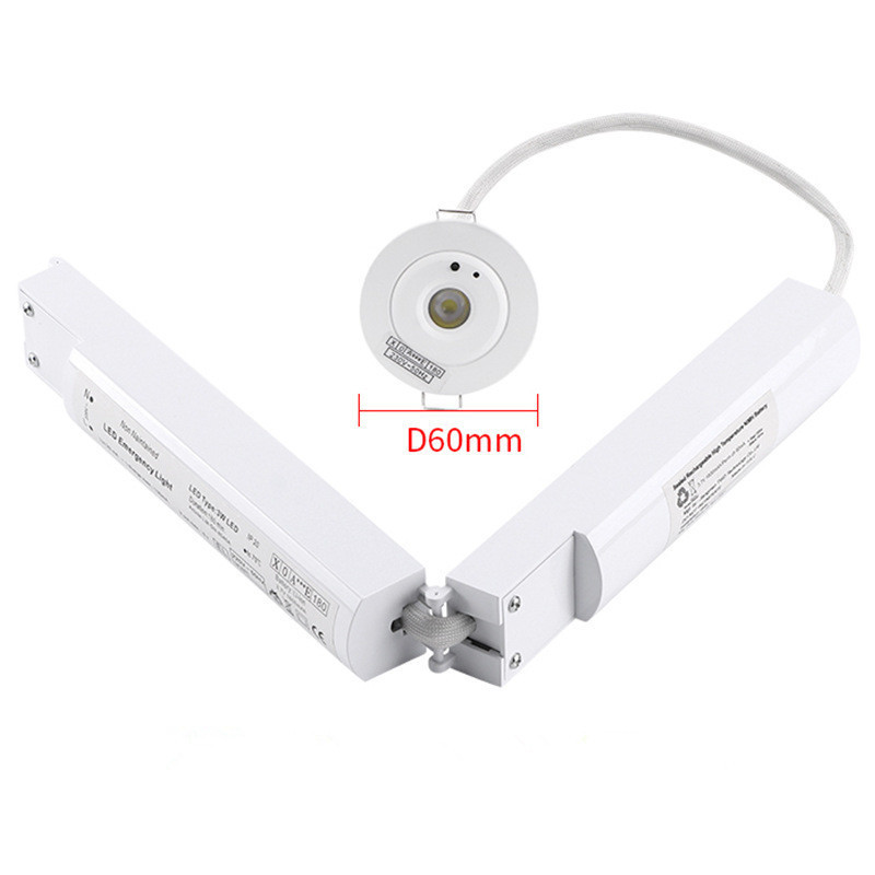 Customized High Lumen Emergency LED Ceiling Spot Light 3hours Battery Backup Time Ce Recessed Emergency Down Lighting