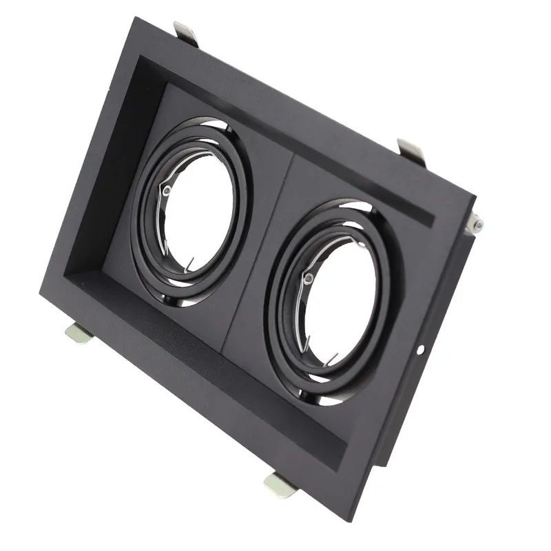 Indoor Die Casting GU10 Frame Recessed Led Down Light Fixture 83*83Mm MR16 GU10 Downlight Housing