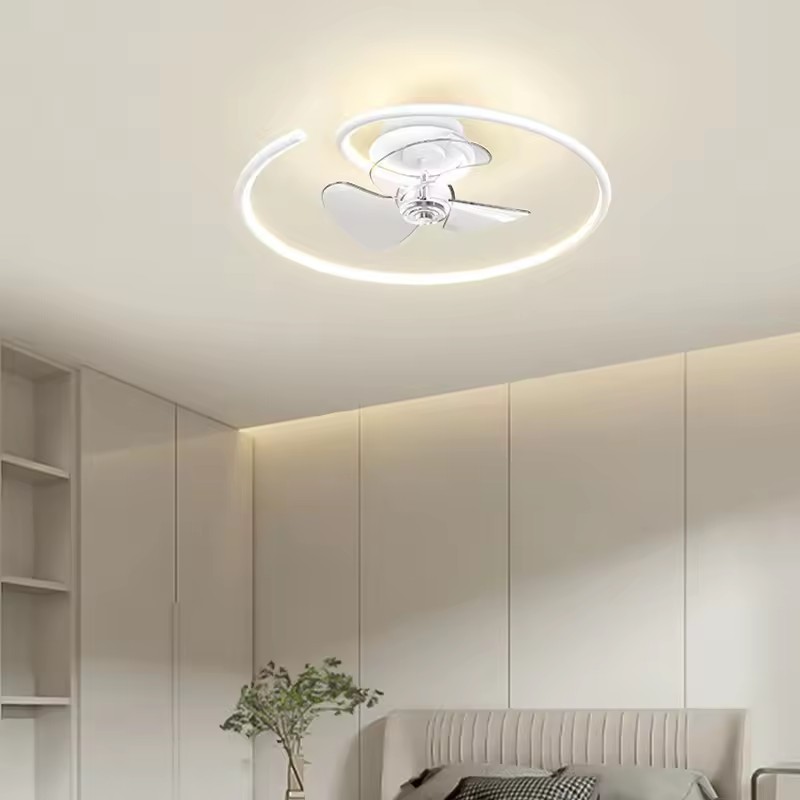 LED Luster Fan Lamps for Home  with Remote Control Living Room Bedroom Dining Room Study Integrated Ceiling Fan Lights