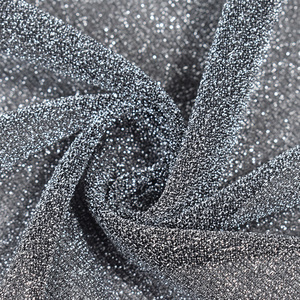 Henry Fabrics Factory Sales Custom Elastic Tinsel Thread Polyester Fabric For T-Shirt & Dresses