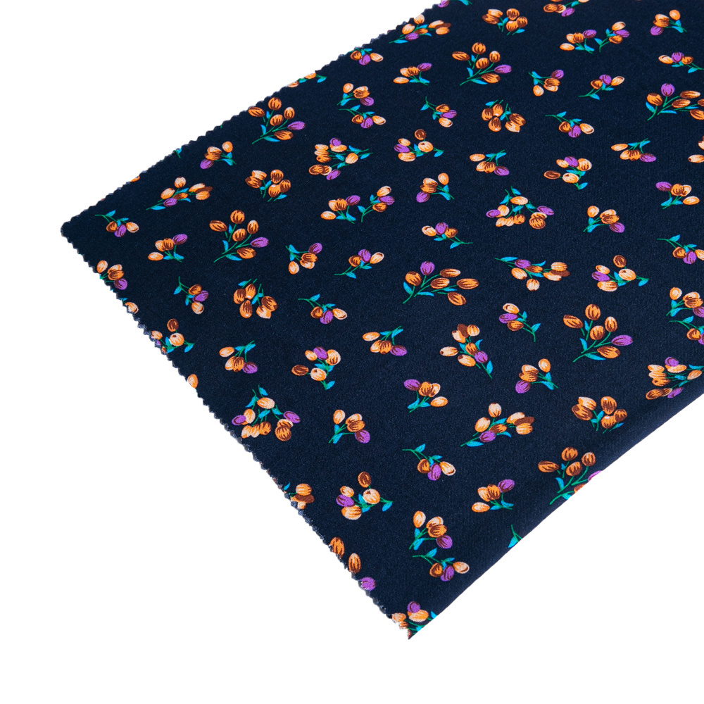 Wholesale Customized Mini MOQ Fashion Colorful Print Polyester Cotton Knit Fabric 100 Rayon Fabric