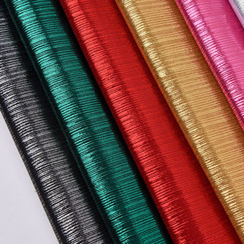 Bright Beauty Strip Bronzing Cloth Knitted Drawstring Elastic Bright Silk Dress Pants Latin Dance Costume Fabric