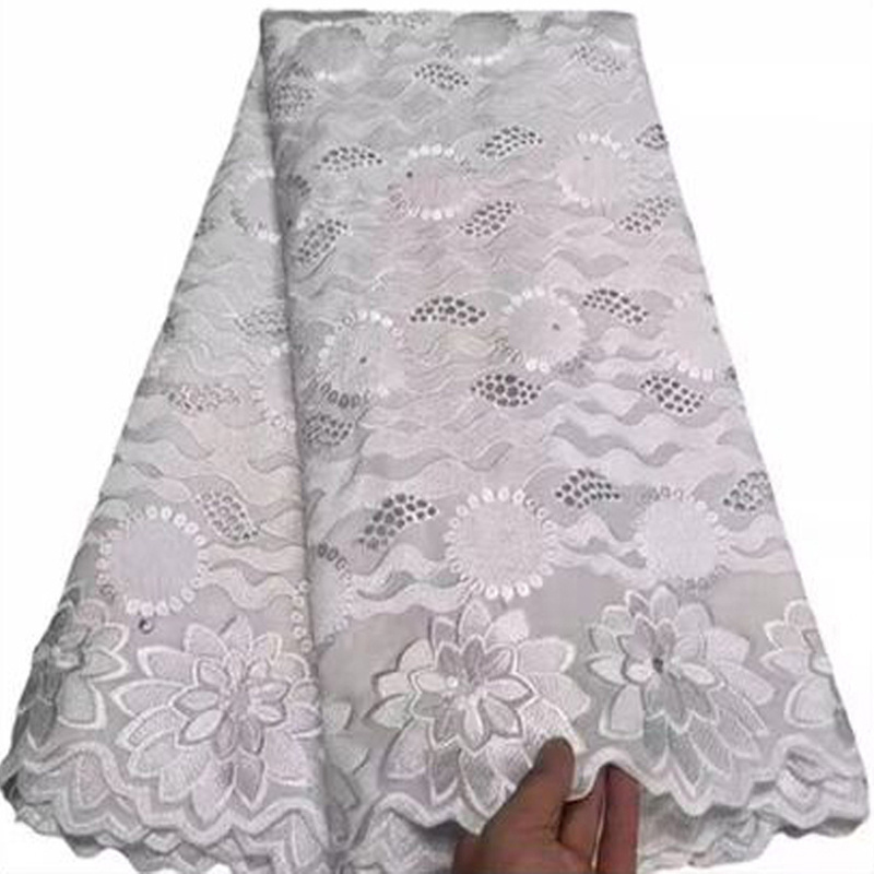 Fabric Color Customization High Quality Various White Styles Of Optional Polyester Hollow Lace Embroidery Fabric For Clothing