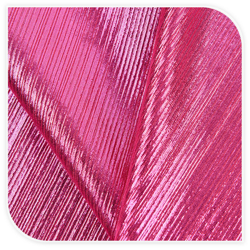 Bright Beauty Strip Bronzing Cloth Knitted Drawstring Elastic Bright Silk Dress Pants Latin Dance Costume Fabric