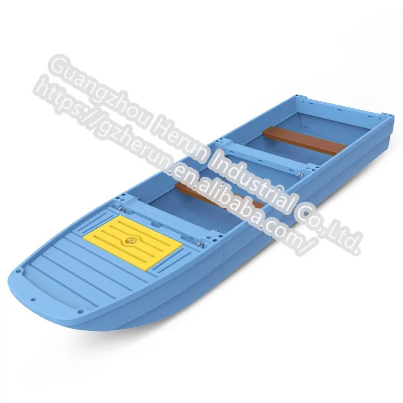 High quality multi-color optional car portable assembly boat flat bottom plastic boat