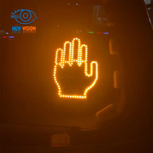 Car fun Finger Styling Lamp Automobile Rearview Mirror Gesture Light Car Interior Decoration Accessories Auto Window Sticker