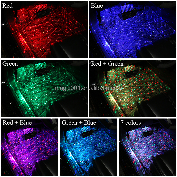 Car Seat Bottom Mat Starry Light Color changing led interior car light H0TLT car led interior light