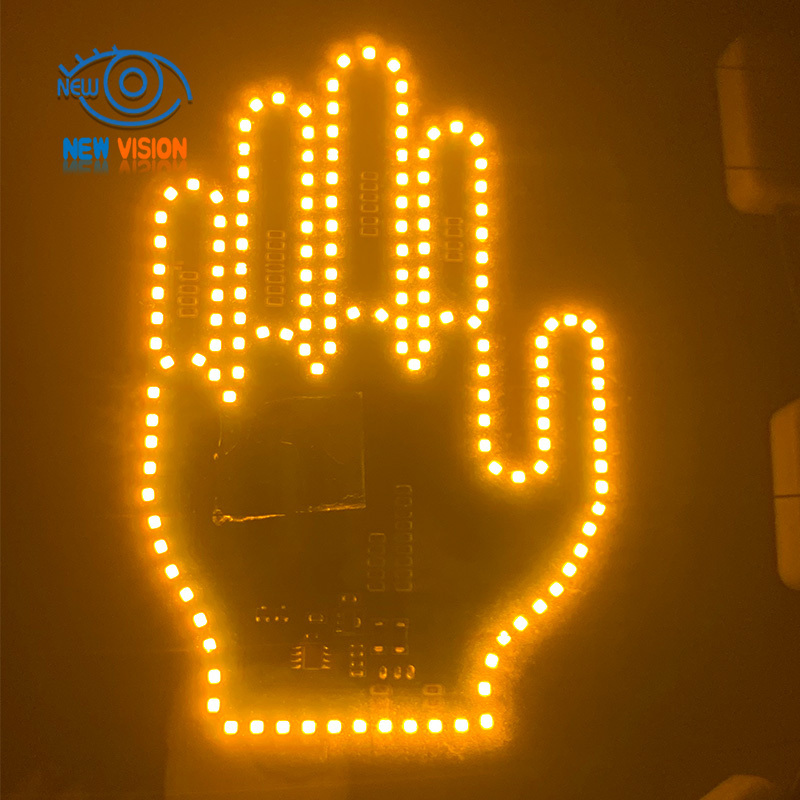 show your love car light & Hilarious Wave original middle finger for Car-mad Christmas gifts Universal Car LED Finger lights