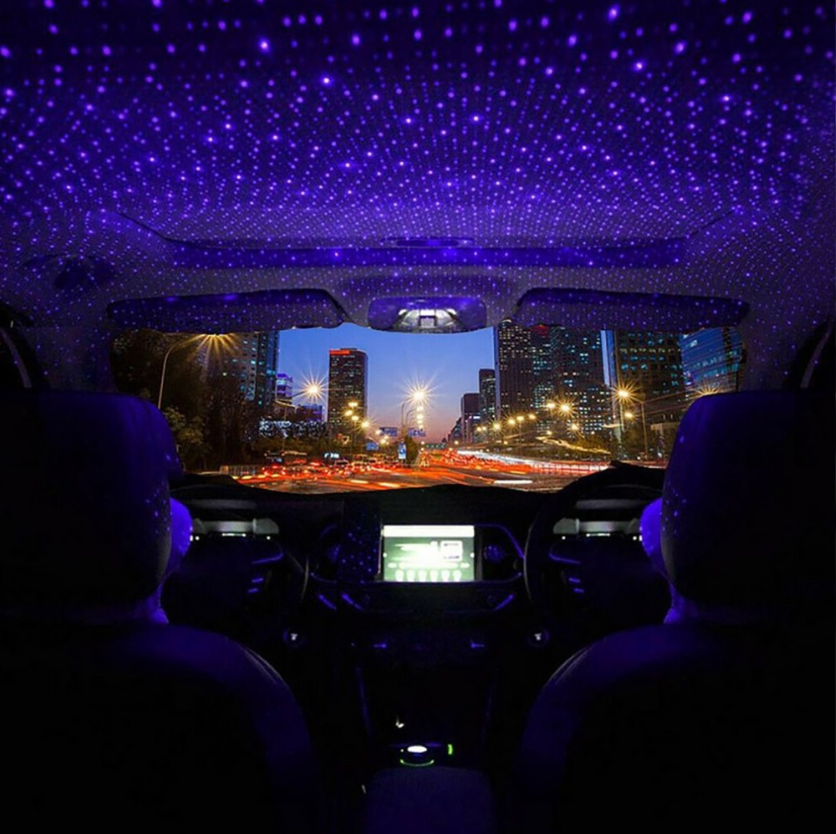 Car Romantic USB Star Night Light Bright projector  starry sky Light For Car Home Bedroom Party