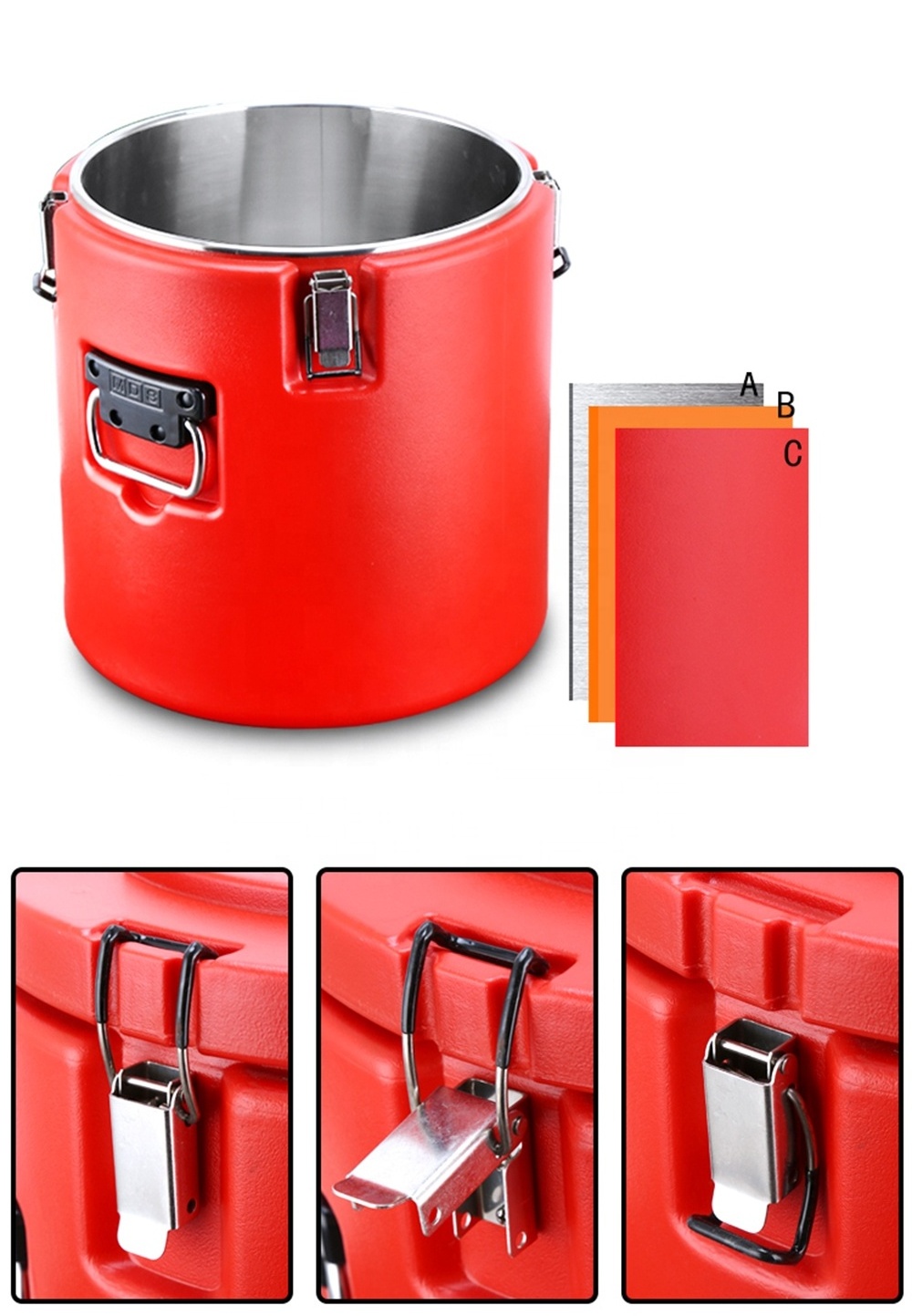 8L 18L 28L 38L 58L Stainless steel SS304 milk tea thermos barrel soup bucket for hot food