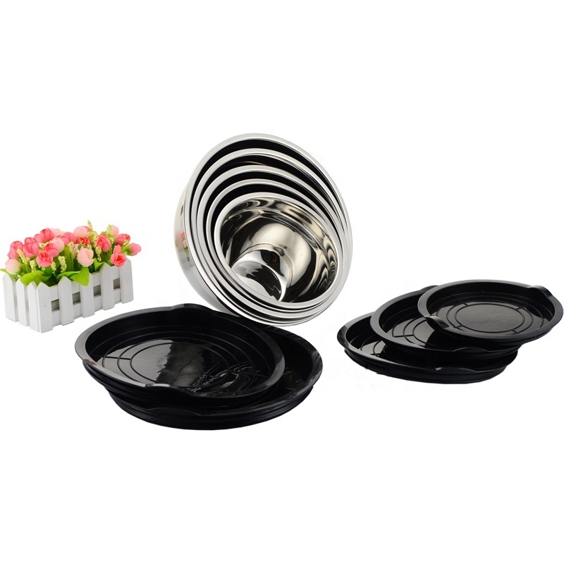 Hotsale Stainless Steel Stackable Mixing Salad Bowls with Lids For Catering Baking, Serving