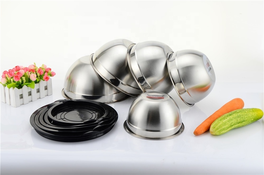 Hotsale Stainless Steel Stackable Mixing Salad Bowls with Lids For Catering Baking, Serving