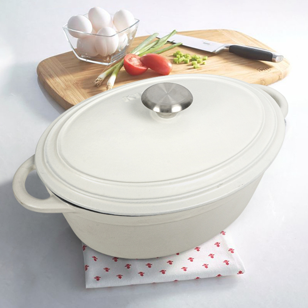 Food warmer enamel coated cast iron insulated cocotte casserole pots