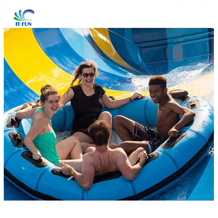 Water 6 persons double tube inflatable rafts family round raft fiberglass water slide round rafts