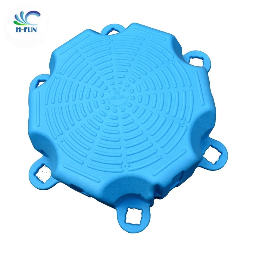 Easy to assemble HDPE water park cubes hexagonal floating pontoon floating pontoon platform