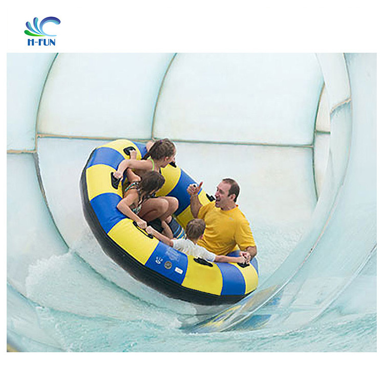 Water 6 persons double tube inflatable rafts family round raft fiberglass water slide round rafts