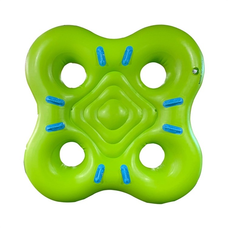 Safe Design 4 persons Inflatable Water Park Clover leaf Tube for aqua park equipment Tornad Water Slide