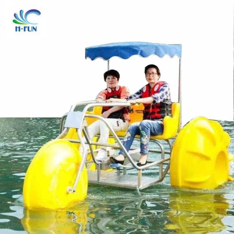 LDPE plastic water play equipment 3 big wheels water tricycle bike