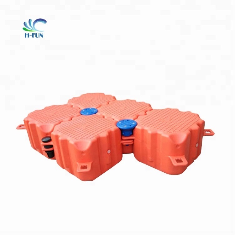 Easy to assemble HDPE water park cubes hexagonal floating pontoon floating pontoon platform