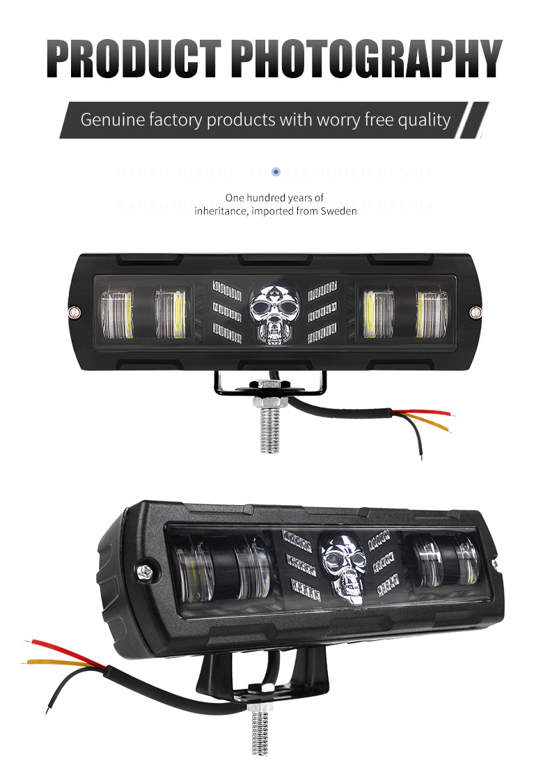 custom 3535/5050 lamp bead spot lights 25w Red Blue White yellow 12-80v 4 led work  light bar truck