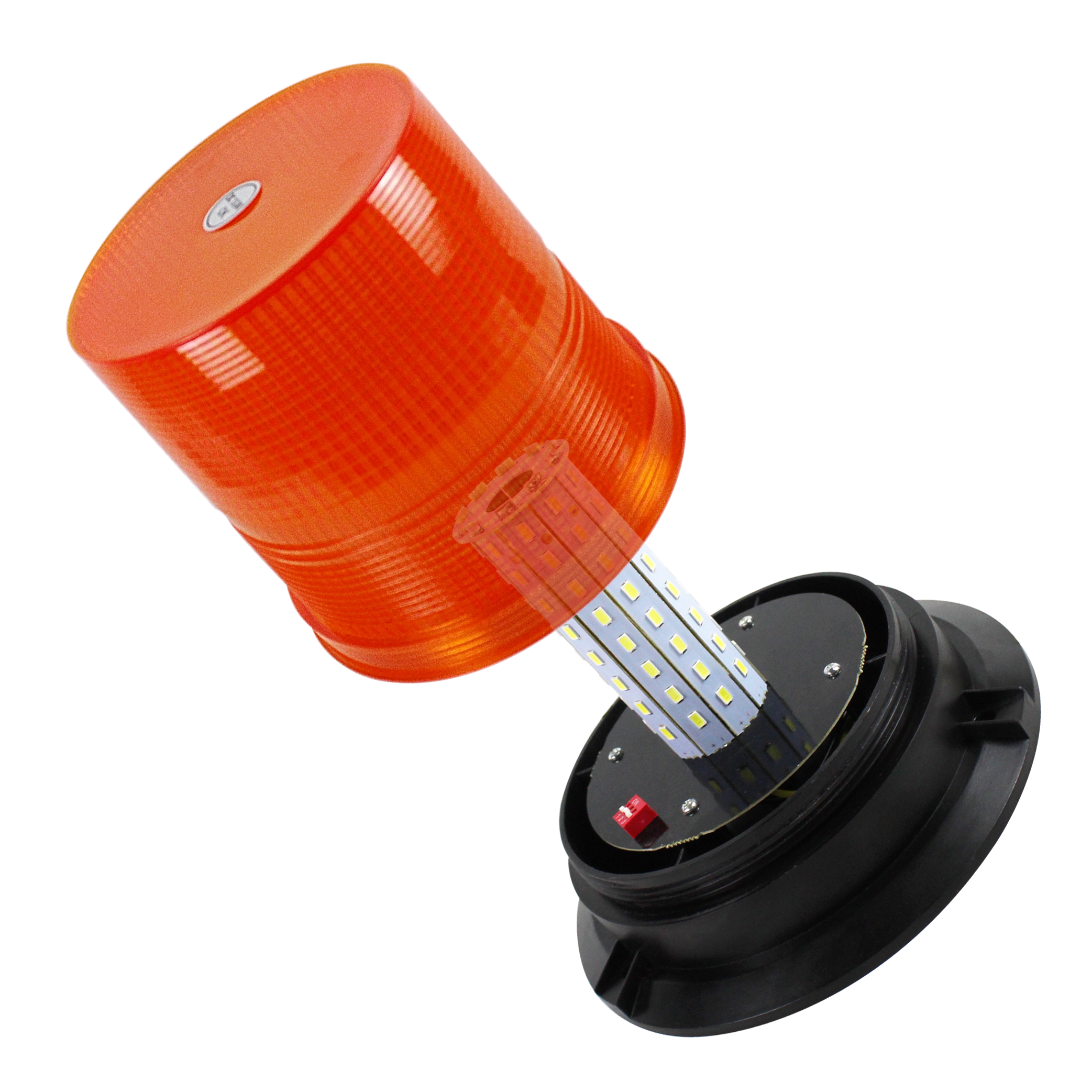 80 LED School Bus Flashing Emergency Warning Light 40W Rotating Strobe Beacon Light for Engineering Vehicles