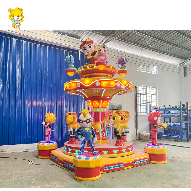 Amusement Park Carousel 6 Passengers Fairy World Carousel Kids Ride Merry Go Round for Sale for Children