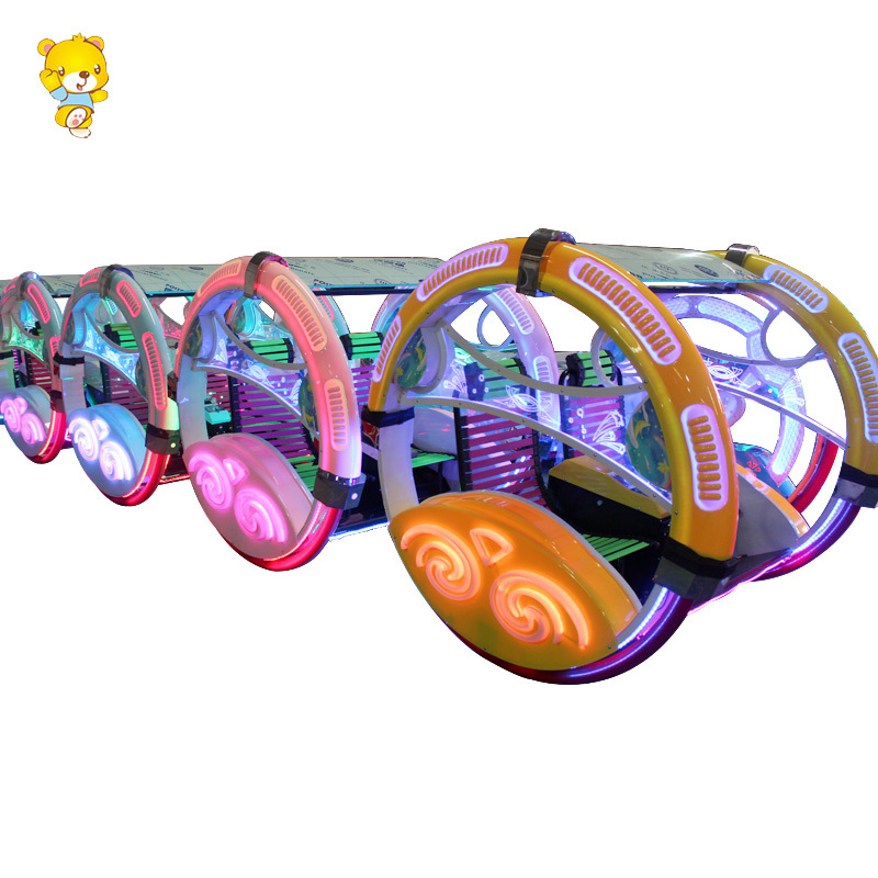 HAOJILE Kids And Adult Shopping Mall Amusement Park Rotating Moonwalk Leswing  Lebar Happy Swing Car