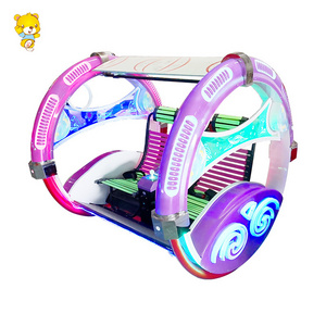 HAOJILE Amusement Playground Happy Car Moonwalk Electric Swing Ride Happy Le Bar Car