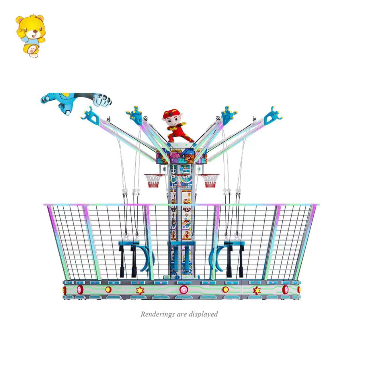 Amusement Park Equipment Adult Kids Carousel Trampoline children bungee trampoline parts