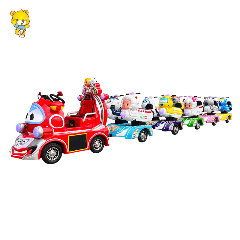 Alpha-Q Themed IP Mall Plaza Trackless Sightseeing Train Electric Kiddie Ride for Outdoor Amusement