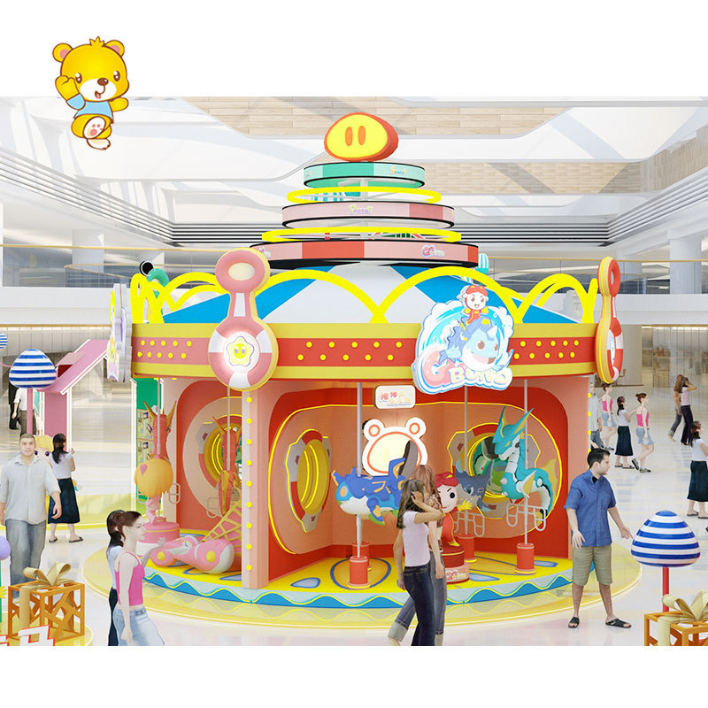 Outdoor Merry Go Round Kids Amusement Rides for Sale 16 Passengers Carousel Large Equipment Carousel Horse