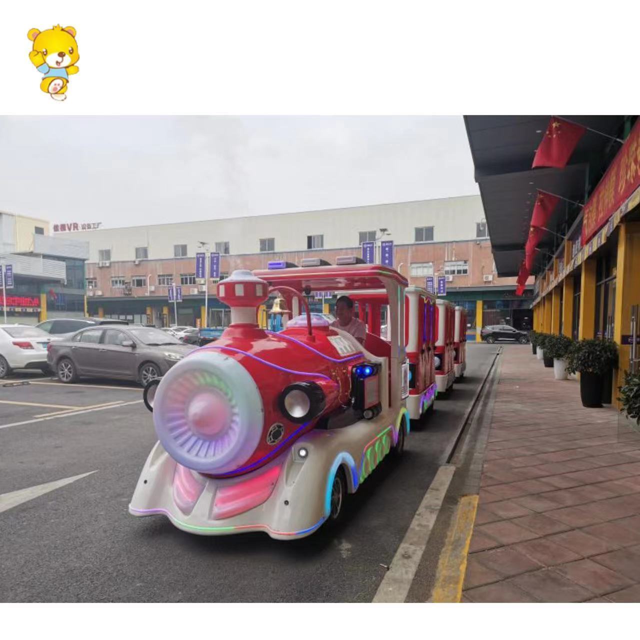 Outdoor Public Playground Ultra Large Retro Train Trackless Train Amusements Rides Road Train for Sale