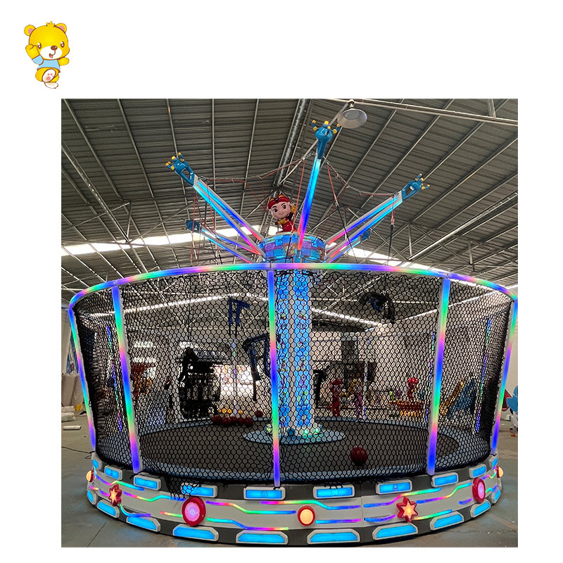 Shopping Mall Amusement Park Equipment Kid Bungee and Basketball Game Slam Dunk Children Bungee Trampoline