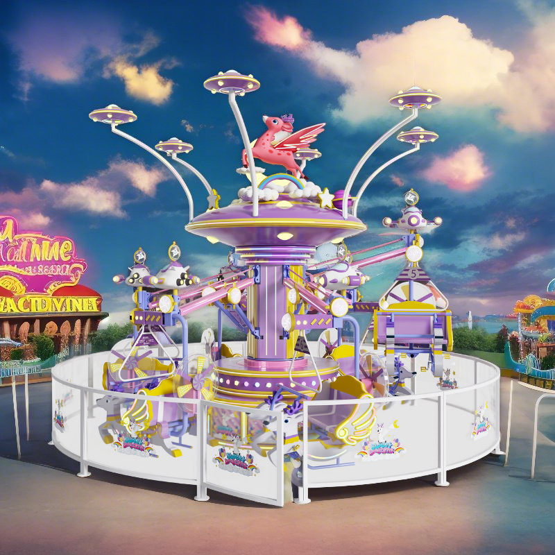 Amusement Park Product kids carousel Merry Go Round Outdoor Large Equipment Rotating flying Chair