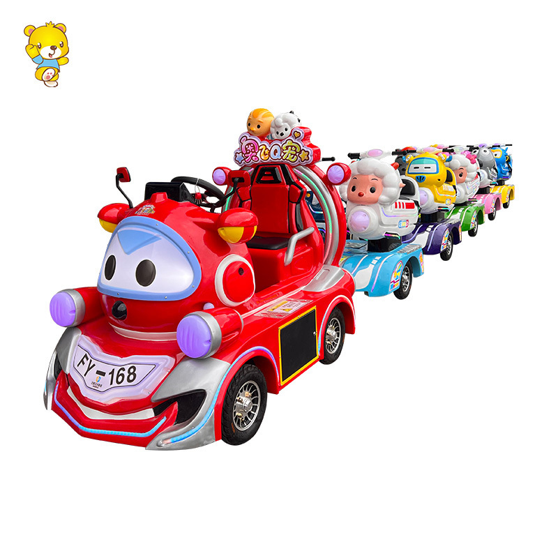 Alpha-Q Themed IP Mall Plaza Trackless Sightseeing Train Electric Kiddie Ride for Outdoor Amusement