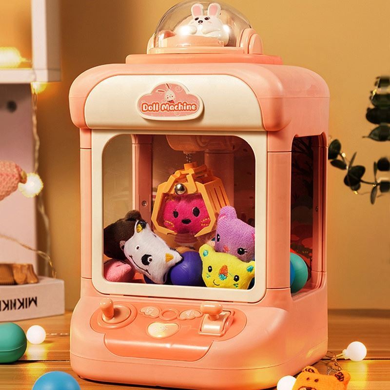 Electronic Catching Doll Stuffed Animal Plush Grabber Machine Crane Game Toys Mini Claw Machine Toy For Kids Gift