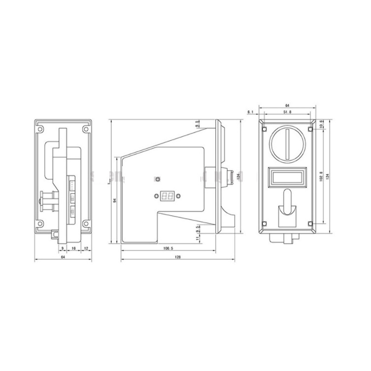 Vending machine universal electronic mechanical euro selector reader 616 multi coin acceptor